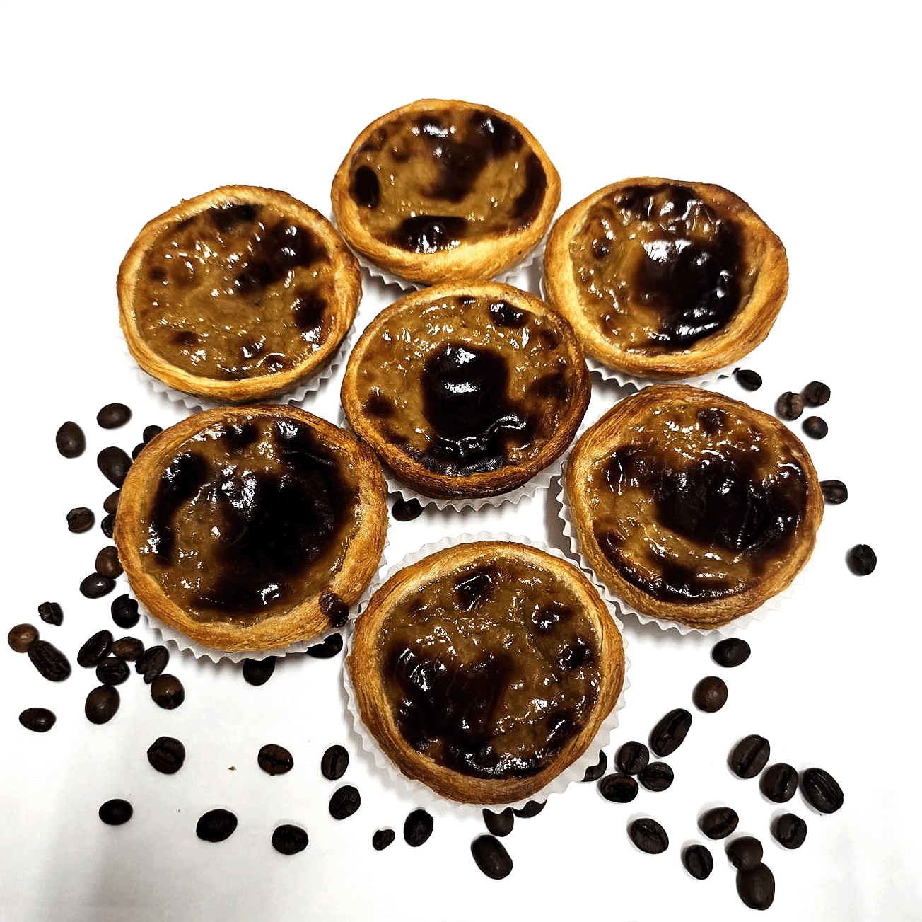 coffee flavored pastel de nata