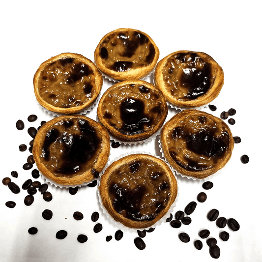 coffee flavored pastel de nata